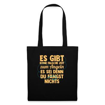 Pêcheur à la ligne Canne à pêche Pêche - Sac en tissu - noir - Devant