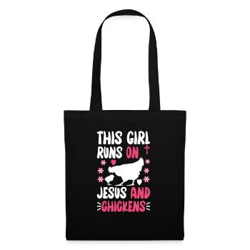 Jesus And Chickens Farmer Lover Farmer - Tote Bag - black - Front