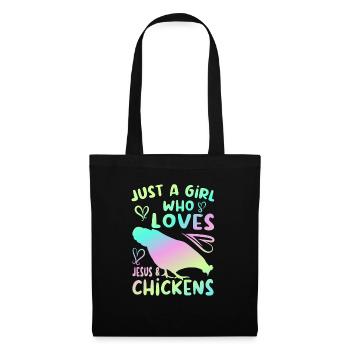 Jesus And Chickens Farmer Lover Farmer - Tote Bag - black - Front