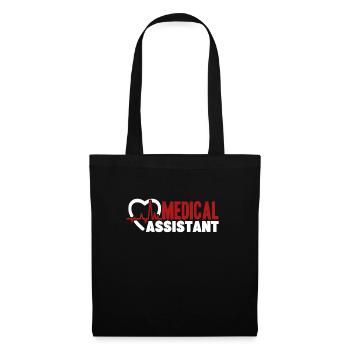 Medical Assistant Medical Assistant Heartbeat - Tote Bag - black - Front