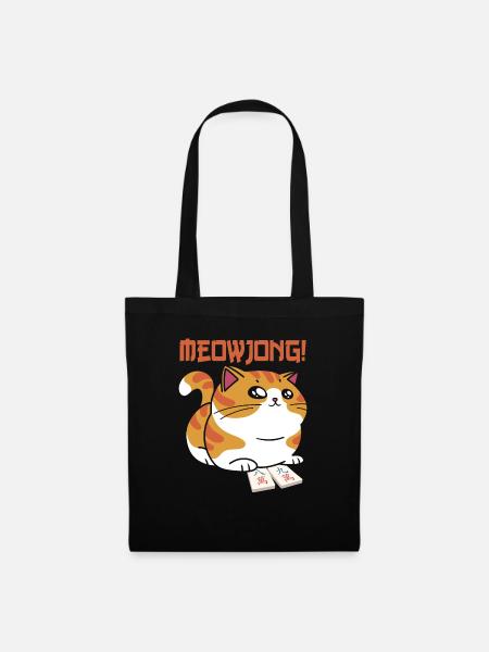 Geschenk für Mahjong Fans - Stoffbeutel - Schwarz