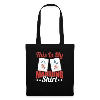 Cadeau pour les fans de Mahjong - Sac en tissu - noir - Devant