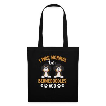 Chien Bernedoodle - Sac en tissu - noir - Devant