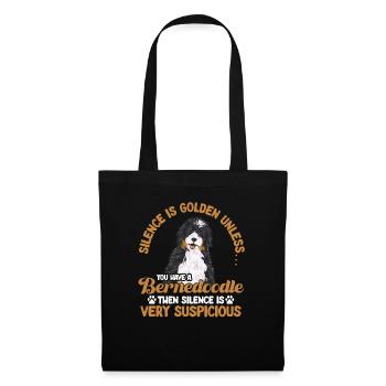 Bernedoodle Dog - Tote Bag - black - Front