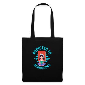 Audiobook Junkie: Lost in Narration - Tote Bag - black - Front