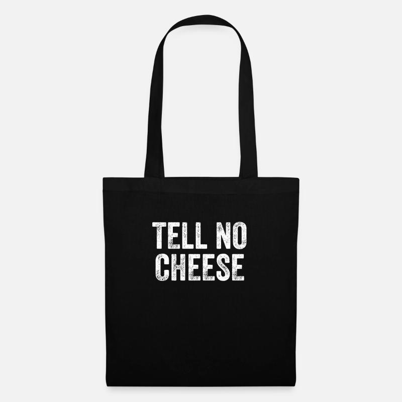 Tell No Cheese Denglisch - Stoffbeutel - Schwarz