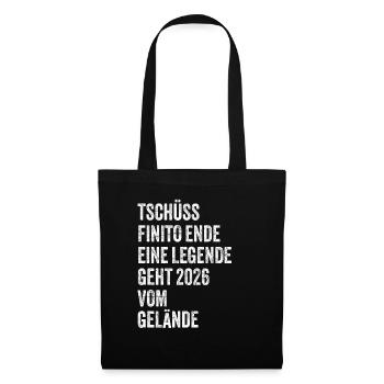 Pension de retraite 2026 Dictons Cadeau de retraite - Sac en tissu - noir - Devant