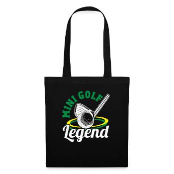 Geschenk für Minigolfspieler - Stoffbeutel - Schwarz - Vorne