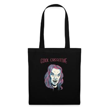 Cool Vampire Retro Halloween Beautiful Hot Fashion - Tote Bag - black - Front
