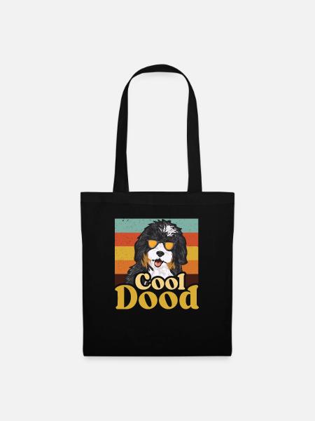 Bernedoodle Hund - Stoffbeutel - Schwarz