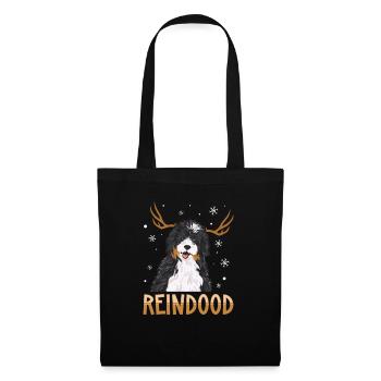 Bernedoodle Hund - Stoffbeutel - Schwarz - Vorne