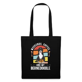 Bernedoodle Dog - Tote Bag - black - Front