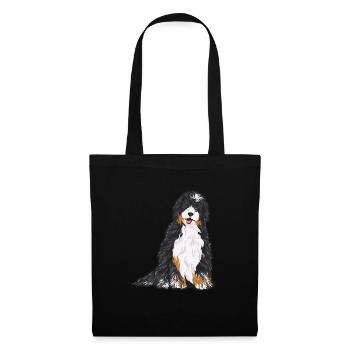 Bernedoodle Dog - Tote Bag - black - Front