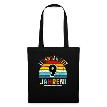 9 Years Gift 9th Birthday Boy Girl - Tote Bag - black - Front