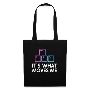PC Joueur Vidéo Ordinateur Nerd Jeux WASD - Sac en tissu - noir - Devant