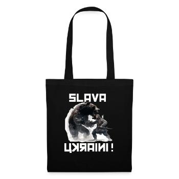 Slava Ukraini Ukraine Cadeau de soldats - Sac en tissu - noir - Devant
