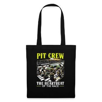 Pit Crew Course de voitures Course Piste de course Sport automobile - Sac en tissu - noir - Devant