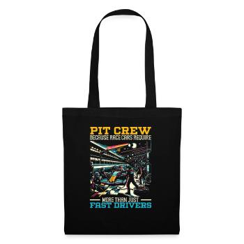 Pit Crew Race Car Racing Rennstrecke Motorsport - Stoffbeutel - Schwarz - Vorne