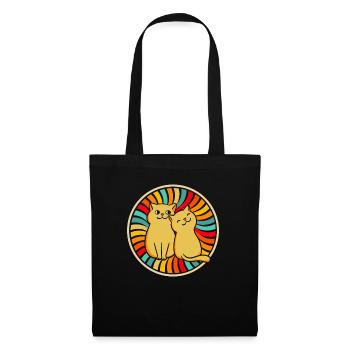 Katze - Stoffbeutel - Schwarz - Vorne