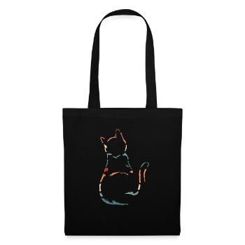 Katze - Stoffbeutel - Schwarz - Vorne