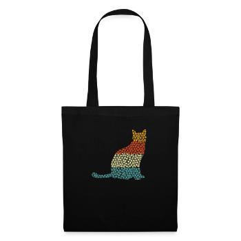 Katze - Stoffbeutel - Schwarz - Vorne
