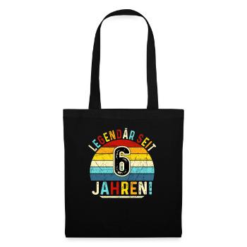 6 Years Gift 6th Birthday Boy Girl - Tote Bag - black - Front