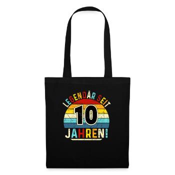 10 Years Gift 10th Birthday Boy Girl - Tote Bag - black - Front