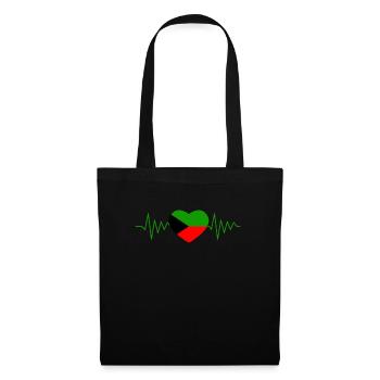 Drapeau Martinique Homme Femme Enfant Coeur - Sac en tissu - noir - Devant