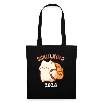 School Enrollment Cat School Beginning School Child 2024 - Tote Bag - black - Front