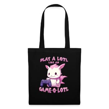 Niedliches Gamer T | Axolotl Gamer Outfit | Otaku - Stoffbeutel - Schwarz - Vorne