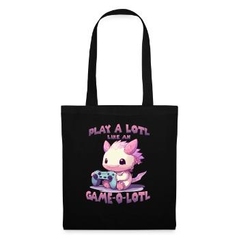 Axolotl Gamer T Kawaii Stuff Anime Axolotl Otaku - Sac en tissu - noir - Devant