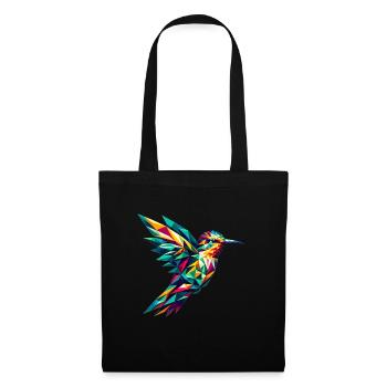 Colibri dans la représentation polygonale - Sac en tissu - noir - Devant