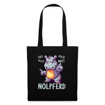 Hippo Hippo Complain Complainer Nölpferd - Tote Bag - black - Front