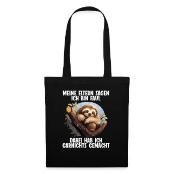 Mes parents disent tous que je suis paresseux - Sac en tissu - noir - Devant