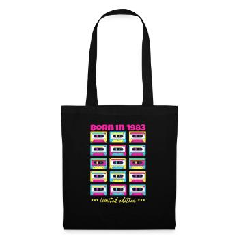 Born in 1983 Classic cassette tape original gift - Tote Bag - black - Front