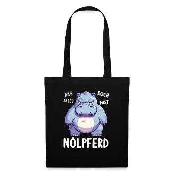 Hippo Hippo Complain Complainer Nölpferd - Tote Bag - black - Front