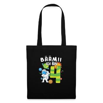 Bääm J’ai 4 ans Astronaute - Sac en tissu - noir - Devant