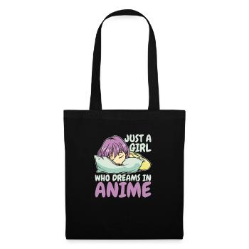 Anime Manga Anime Fille - Sac en tissu - noir - Devant