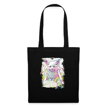 Niedliches Polarfuchs-Geschenk - Stoffbeutel - Schwarz - Vorne