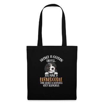 Bernedoodle Dog - Tote Bag - black - Front