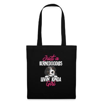 Bernedoodle Dog - Tote Bag - black - Front