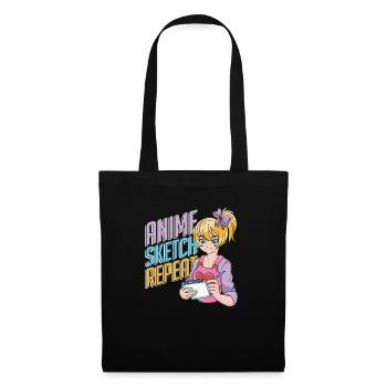 Anime Manga Anime Fille - Sac en tissu - noir - Devant