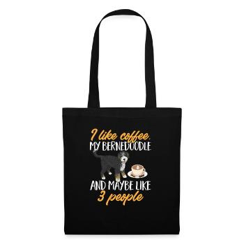 Chien Bernedoodle - Sac en tissu - noir - Devant