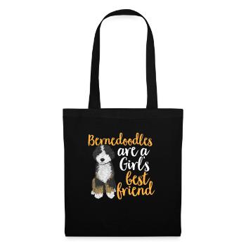 Bernedoodle Dog - Tote Bag - black - Front