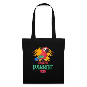 Cadeau de perroquet gris africain - Sac en tissu - noir - Devant