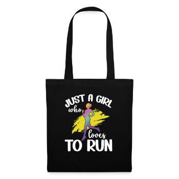 Runner Girls Running Cross Country Track Marathon - Stoffbeutel - Schwarz - Vorne