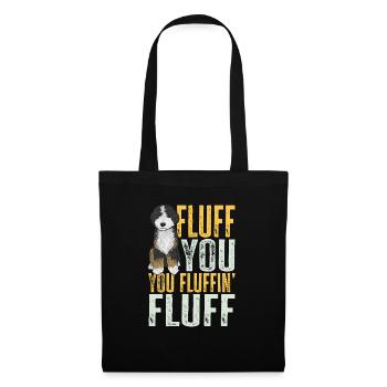 Chien Bernedoodle - Sac en tissu - noir - Devant