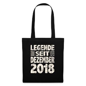 Décembre 2018 Légende depuis 5 ans Homme Femme - Sac en tissu - noir - Devant