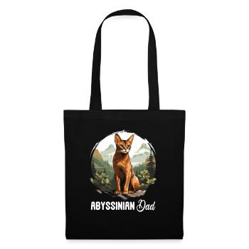 Chat d’Abyssinie Abessinierkatze - Sac en tissu - noir - Devant