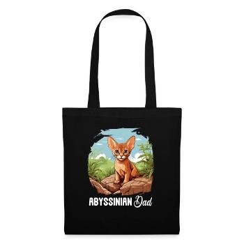 Chat d’Abyssinie Abessinierkatze - Sac en tissu - noir - Devant